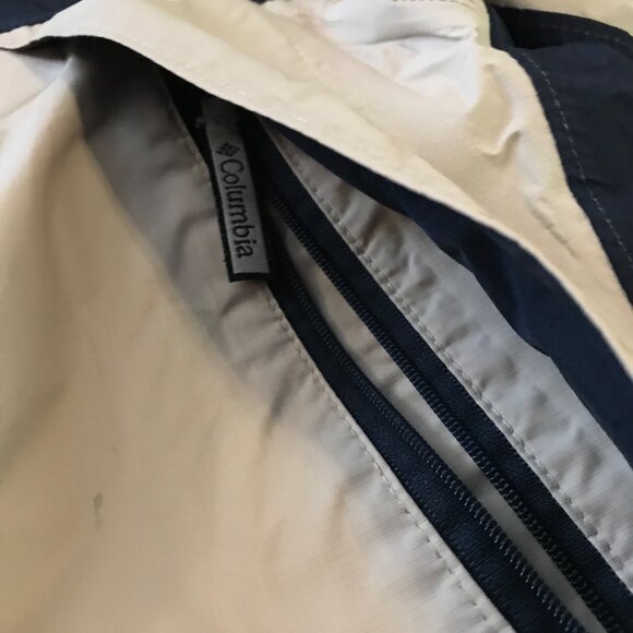 Columbia Med Womens Packable Storm-Dry Waterproof Breathable Jacket Beige Black - Picture 7 of 16